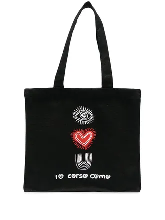 10 Corso Como I Love You print tote bag - women - Fabric - OS - Black