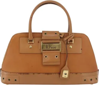 Dior Street Chic Uptown Alligator Brown Leather Handbag (Pre-Owned)