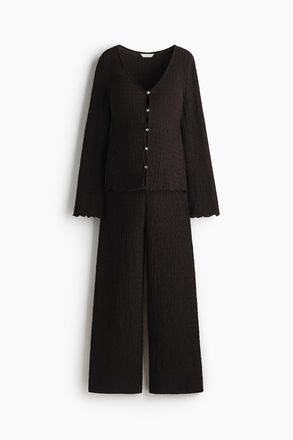 H&M MAMA 2-teiliges Set aus Strukturjersey - Brown