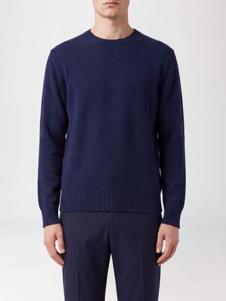Ballantyne Crew-Neck Merino Wool Jumper with Ribbed Trims