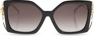 Versace Sunglasses, female, Black, Size: 58 MM Oversized Square Sunglasses