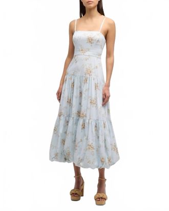 Cinq &agrave; Sept Amelie Midi Dress In Glacial Blue Floral