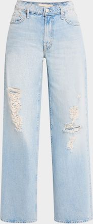 Mother The Spinner Zip Sneak Jeans