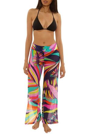 Trina Turk Paralia Mesh Cover-Up Pants in Multi at Nordstrom, Size X-Small