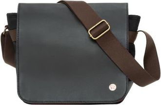 Giorgio Martello Milano Waxed Nylon Rockefeller Crossbody Bag in Black at Nordstrom, Size Small