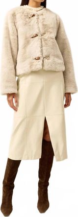 Marie Oliver Colette Faux Fur Jacket In Smoke Smoke