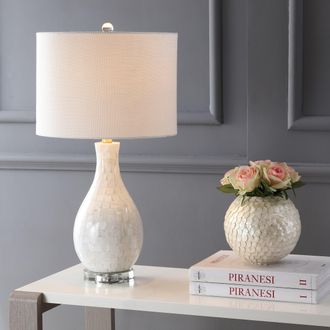 Jonathan Y Designs Josephine 26.5 Seashell LED Table Lamp