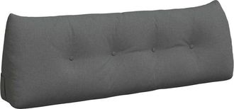 vidaXL Back Pillow Dark Grey 140 x 24 x 50 cm Fabric vidaXL