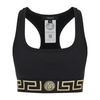 Versace Dames, Tops, Zwart, Maat: XS Polyamide