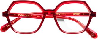 Etnia Barcelona Brutal No.26 Octagonal Red Acetate Eyeglasses with Geometric Frame