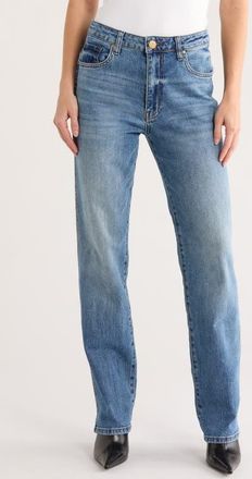 Kut from the Kloth Melissa High Waist Relaxed Straight Leg Jeans in Determine at Nordstrom, Size 0