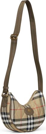 Burberry Womens Crossbody Bag Horseshoe Sand Beige Polyamide Shoulder