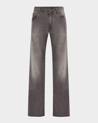 Stefano Ricci Men & apos;s Grey-Wash Slim Fit Jeans