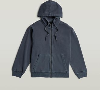 G-Star Washed Zip Hoodie - Donkerblauw - Heren