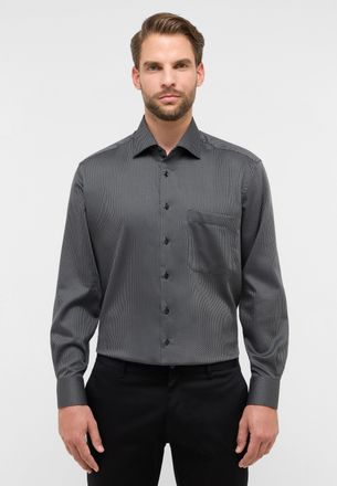 Eterna Langarmhemd ETERNA COMFORT FIT, Herren, Gr. 40, Normalgr&ouml;ssen, grau (anthrazit), 100% Baumwolle, normal, Manschette, Hemden Langarmhemd, NON IRON (b&uuml;g