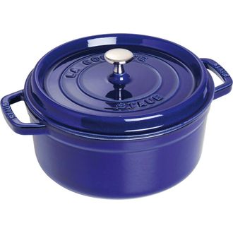 Staub 4-Quart Enameled Cast Iron Dutch Oven in Dark Blue at Nordstrom