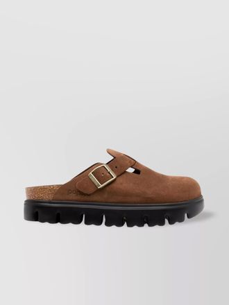 Birkenstock chunky suede leather slippers