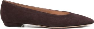 Gianvito Rossi Ballerinas met spitse neus - Dames - Ballerinas - Bruin - 39 1/2 EU - Leer - Schoenen