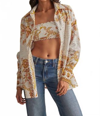 Hemant & Nandita Tora Long Sleeve Oversized Shirt In Off White