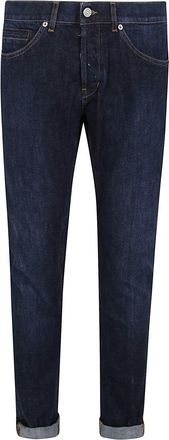 Dondup Straight-Leg Dark Wash Jeans With Rolled Cuffs