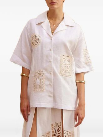 Alemais Rosemary shirt - women - Linen/Flax - 4 - White