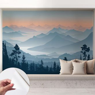 Tulup Carta Da Parati Autoadesiva - Fotomurale - Decorazione Parete - Stile Elegante - Decorazione Casa - Panorama Montano 208x146 Cm