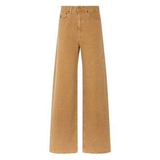 Lois Wide Jeans, female, Brown, Size: W28 Wide Cotton Jeans