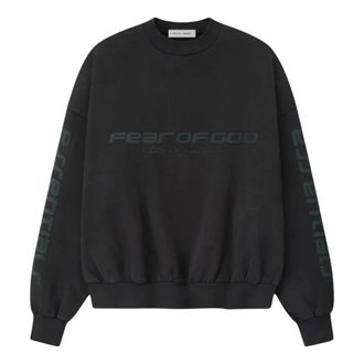 Fear of God Sweatshirts, male, Black, Size: XL Los Angeles Heavy Fleece Cropped Sweatshirt