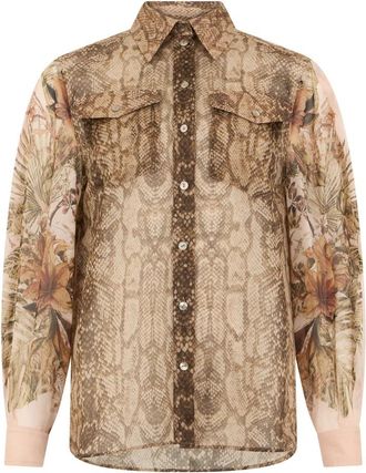 Alberta Ferretti Lange Mouwen Shirt - Dames - Overhemden - Veelkleurig - S - Overhemden