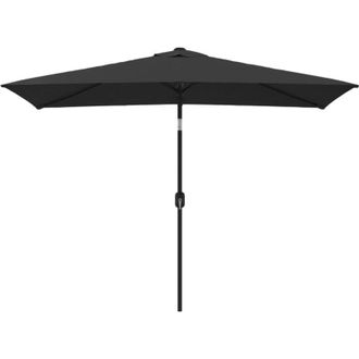 vidaXL Sombrilla De Jard&iacute;n Con Palo De Metal Negro 300x200 Cm Vidaxl