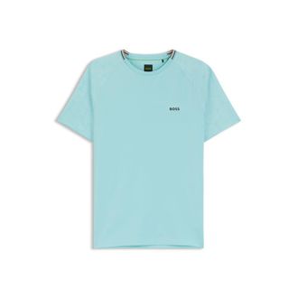 BOSS Active moisture-wicking T-shirt with tennis-ball embossing