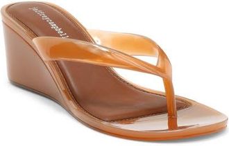 Jeffrey Campbell Gigabyte Wedge Flip Flop in Caramel at Nordstrom, Size 9
