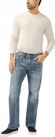 Silver Jeans Co Zac Relaxed Fit Straight Leg Jeans In Indigo