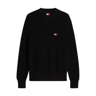 Tommy Jeans Trui met ronde hals - Heren - Truien - Zwart - Maat: S Katoen