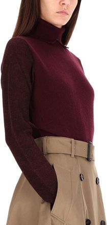 Burberry Wool Blend Pullover Sweater - Bordeaux