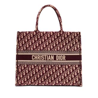 Dior Pre-owned Dior Large Oblique Embroidered Canvas Book Tote Unisex EGGG98DG2KH7QYW8