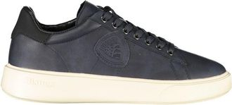 Blauer Blauw Polyurethaan Heren Sneaker