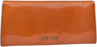 Miu Miu Pre-owned Wallets, female, Orange, Size: ONE SIZE Pre-owned Leather Wallet
