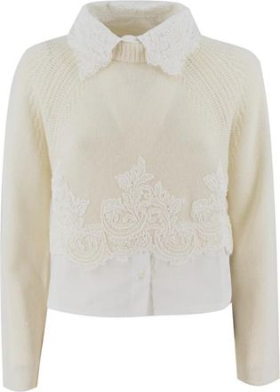 Ermanno Scervino Trui - Dames - Cashmere truien - Beige - S - Kasjmier - Truien & Vesten