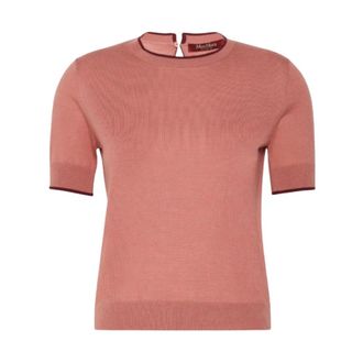 Max Mara MST Agenda Ronde Hals Breiwerk - Dames - Ronde hals truien - Roze - M - Truien & Vesten