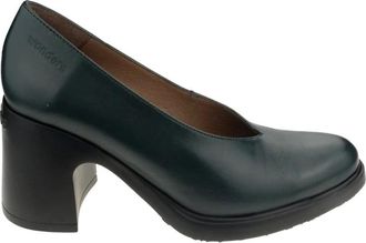 Wonders Klassieke Leren Pump met Memory Gel Inlegzool - Dames - Pumps - Groen - 35 EU - Leer - Schoenen