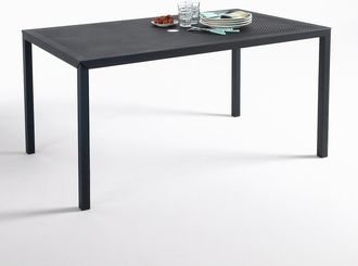 La Redoute Interieurs Rechthoekige tuintafel in geperforeerd staal metaal, Choe