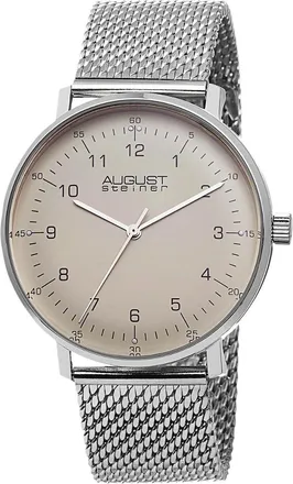 August Steiner Mens Stainless Steel Watch