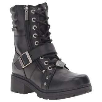 Harley-Davidson Harley Davidson Talley Ridge Leather Womens Ankle Boots - Black - Size:UK 6.5