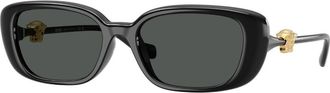 Versace VE4504D Asian Fit GB1/87 Womens Sunglasses Black Size 56
