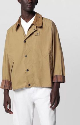Barbour jacket adjustable cuffs contrast collar pockets