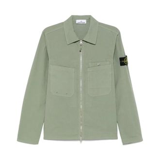 Stone Island Heren, Jassen, Groen, Maat: 2XL Katoen