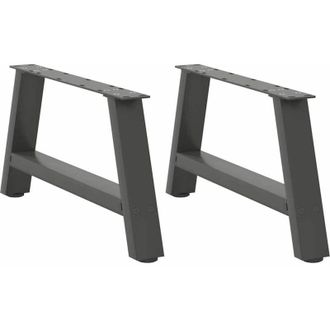 vidaXL Vidaxl - Patas Para Mesa De Centro En Forma De A (2 Unidades), Antracita, 70 X (30-31) Cm, Acero