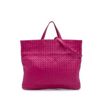 Bottega Veneta Pre-owned Tote Bags, female, Pink, Size: ONE SIZE Pre-owned Leather totes