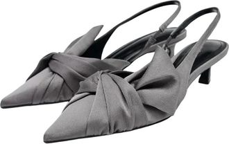 Generic Women Fashion High Heel Pumps Pointed Toe Spaghetti Strap Office Wedding Dress Shoes Gray